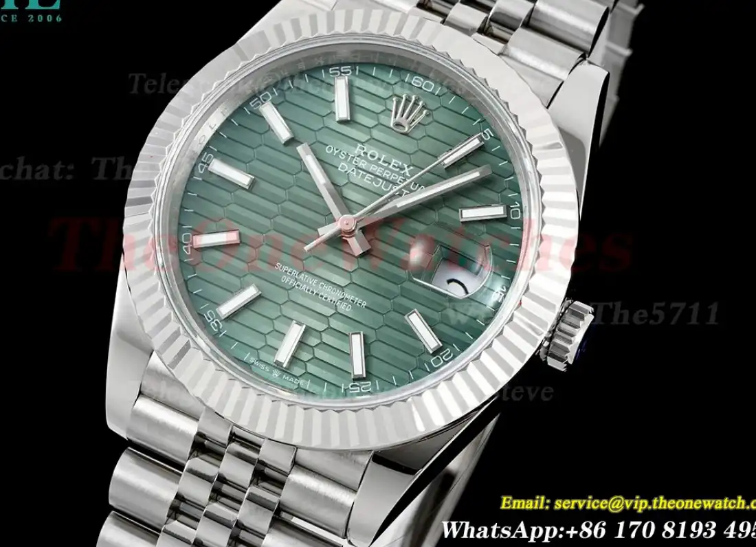 Datejust 126334 41mm Green Textured Dial SS SS GMF VR3235