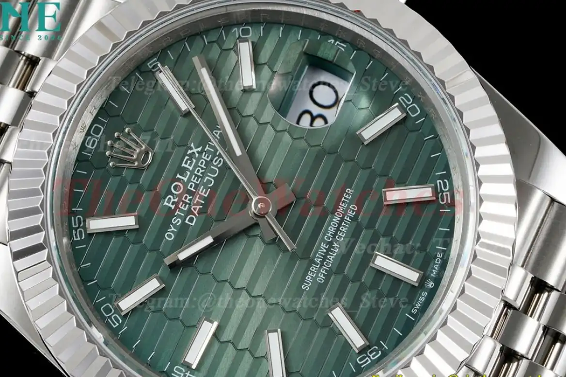 Datejust 126334 41mm Green Textured  Dial SS SS GMF A2824