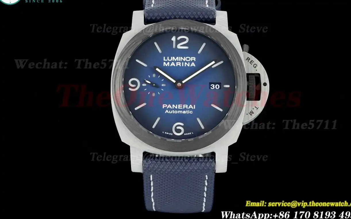 PAM1663 Lum. Marina Auto 44mm Blue TI FC NY VSF P9010