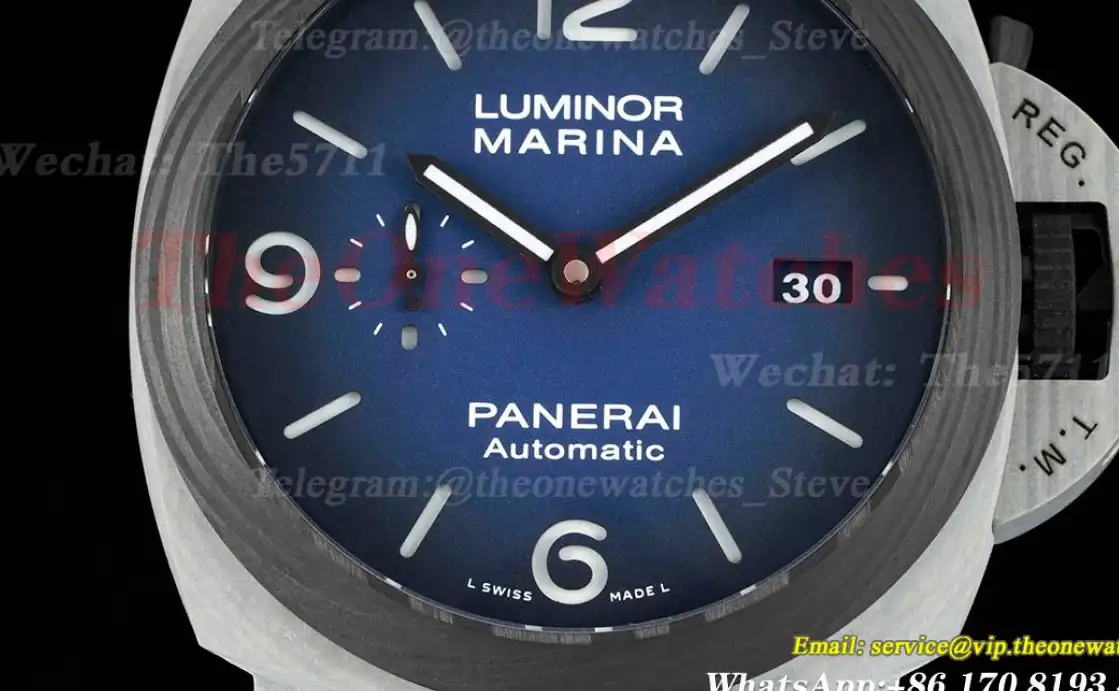 PAM1663 Lum. Marina Auto 44mm Blue TI FC NY VSF P9010