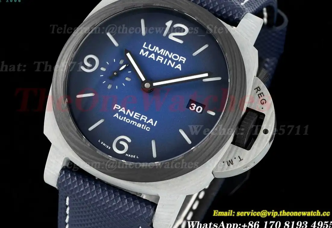 PAM1663 Lum. Marina Auto 44mm Blue TI FC NY VSF P9010