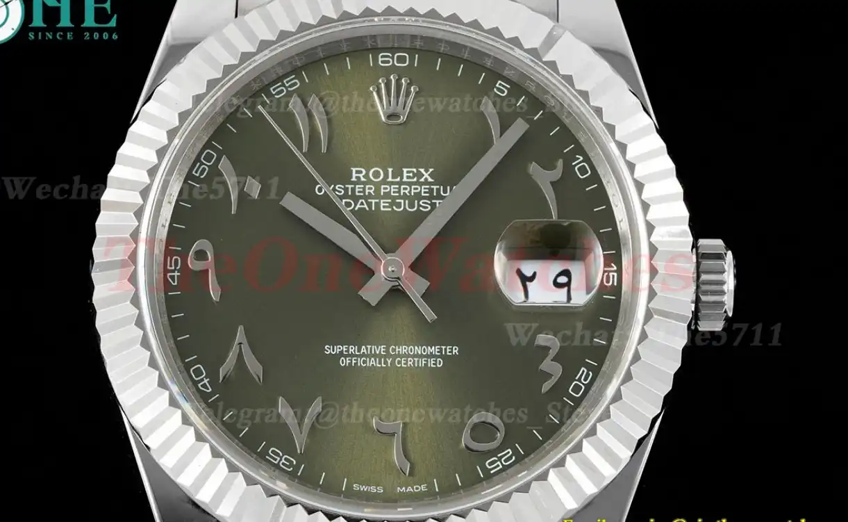 Datejust 126334 41mm Green Arabic SS SS GMF A2824