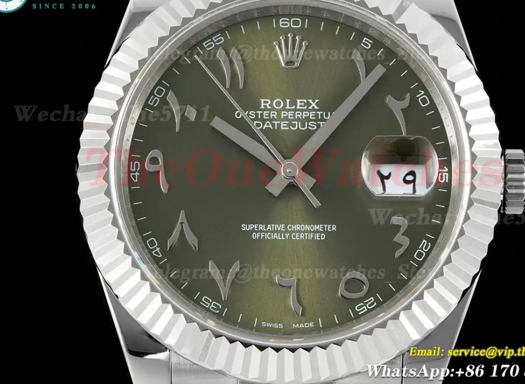 Datejust 126334 41mm Green Arabic SS SS GMF VR3235