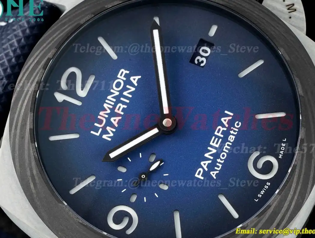 PAM1663 Lum. Marina Auto 44mm Blue TI FC NY VSF P9010