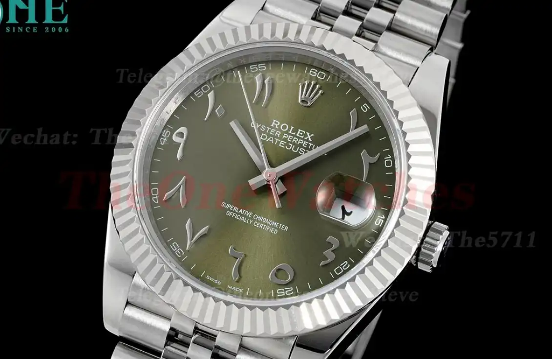 Datejust 126334 41mm Green Arabic SS SS GMF A2824