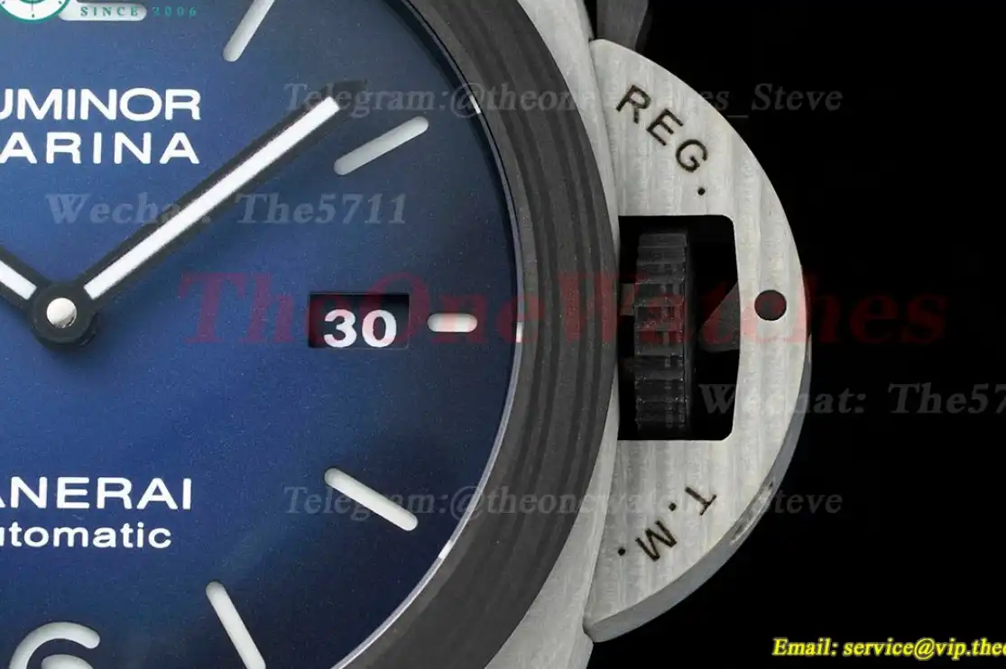 PAM1663 Lum. Marina Auto 44mm Blue TI FC NY VSF P9010