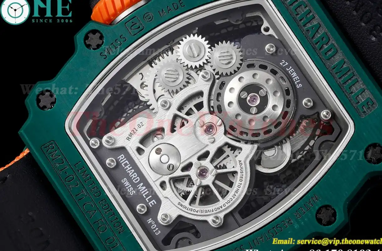 RM21-02 Carbon Case On Orange Nylon Strap RMF Tourbillon