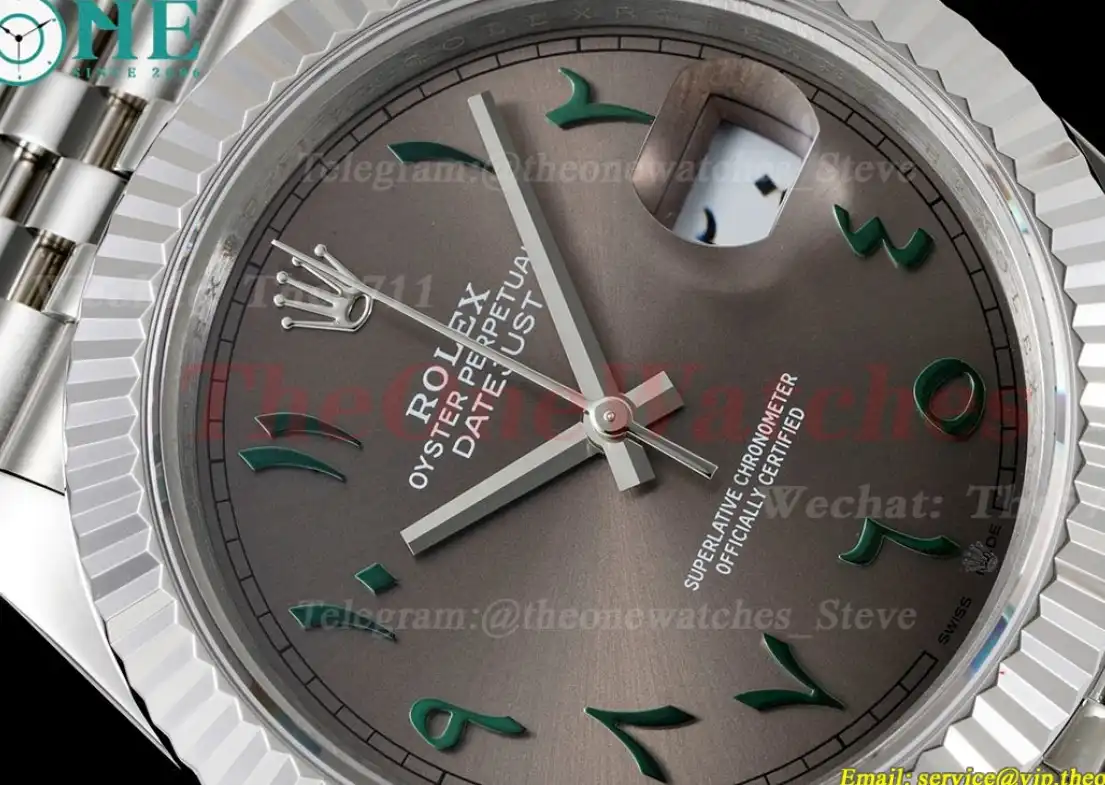 atejust 126334 41mm Grey Arabic SS SS GMF A2824