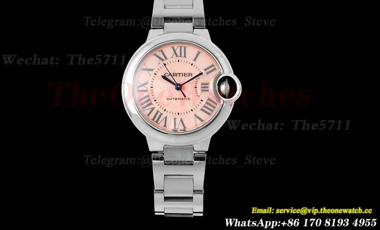 Ballon Bleu De Cartier 33mm SS SS Pink Dial AF NH05