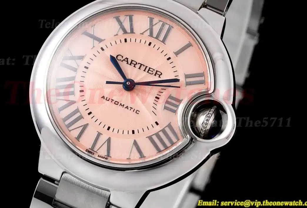 Ballon Bleu De Cartier 33mm SS SS Pink Dial AF NH05