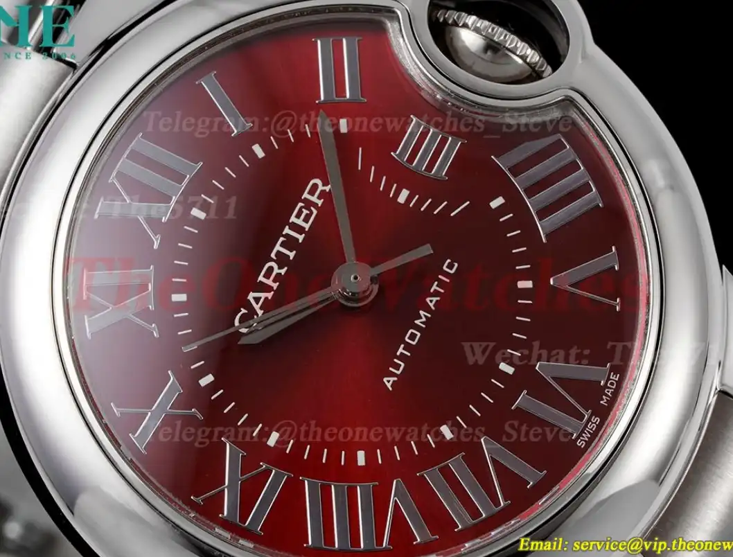 Ballon Bleu De Cartier 33mm SS SS Red Dial AF NH05