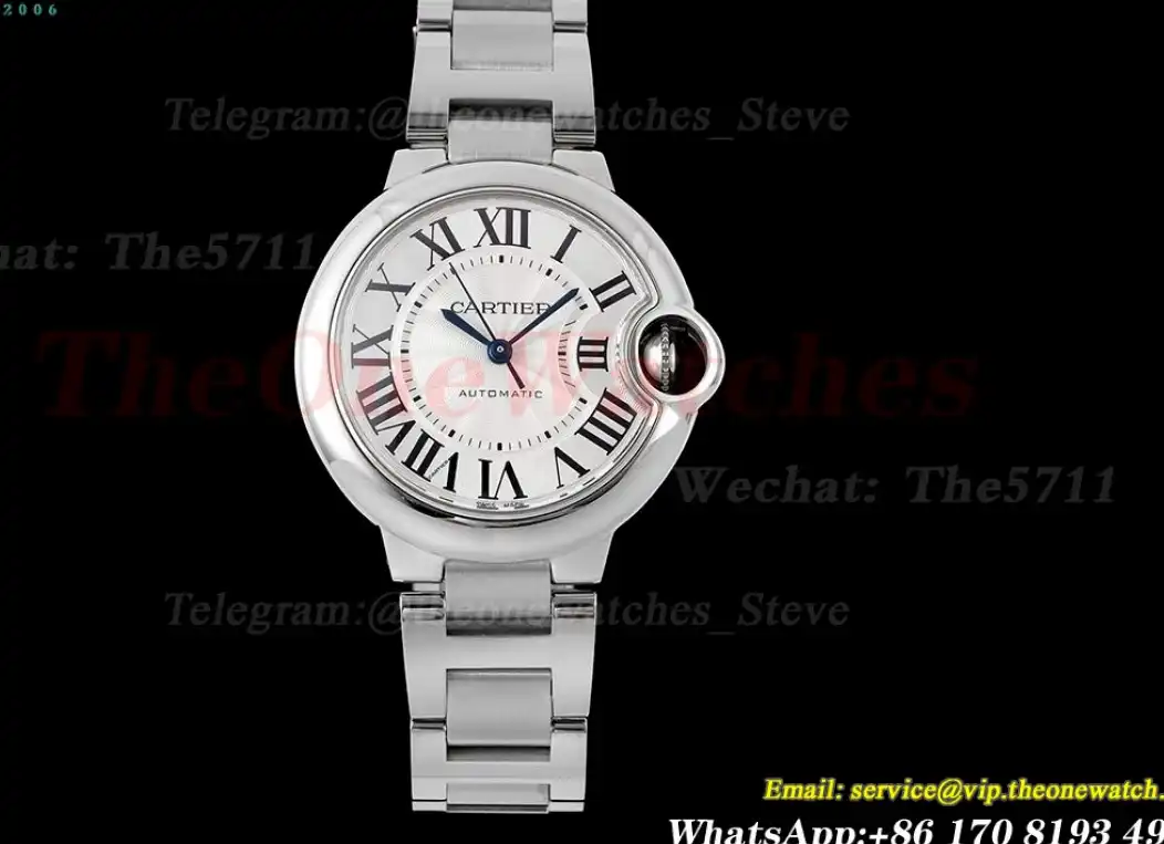 Ballon Bleu De Cartier 33mm SS SS White Dial AF NH05