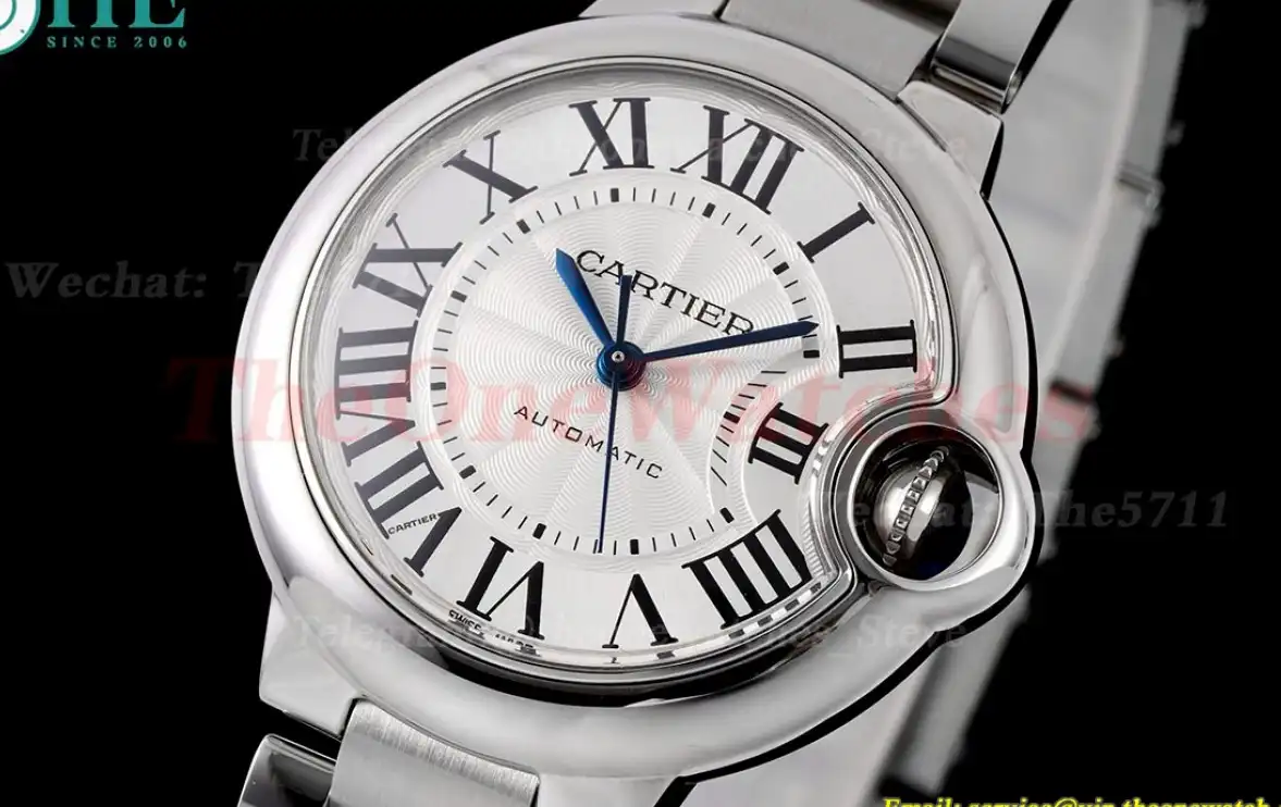 Ballon Bleu De Cartier 33mm SS SS White Dial AF NH05