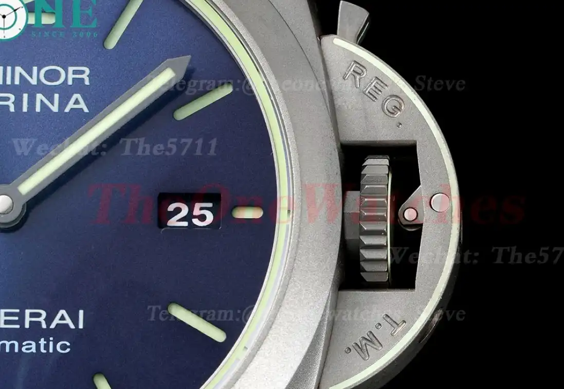 PAM1117 Lum. Marina Auto 44mm TI NY Blue VSF P9010