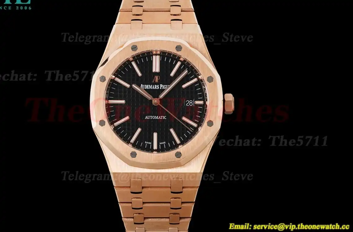 Royal Oak 41mm 15400 RG RG Black Stk IPF SA3120 Super Clone