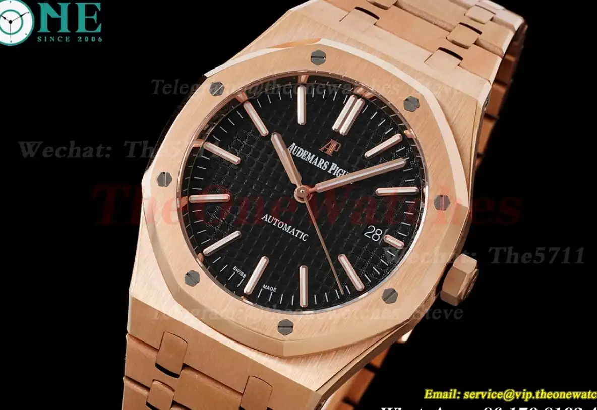 Royal Oak 41mm 15400 RG RG Black Stk IPF SA3120 Super Clone