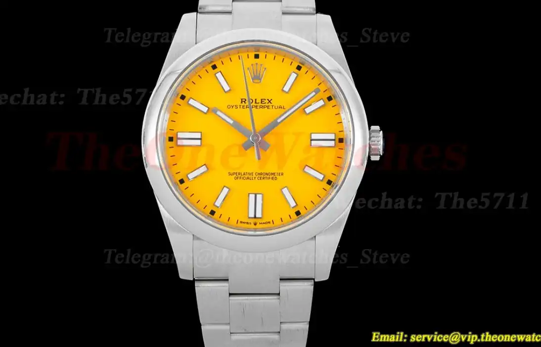 Oyster Perpetual 124300 41mm SS SS Yellow King VR3230