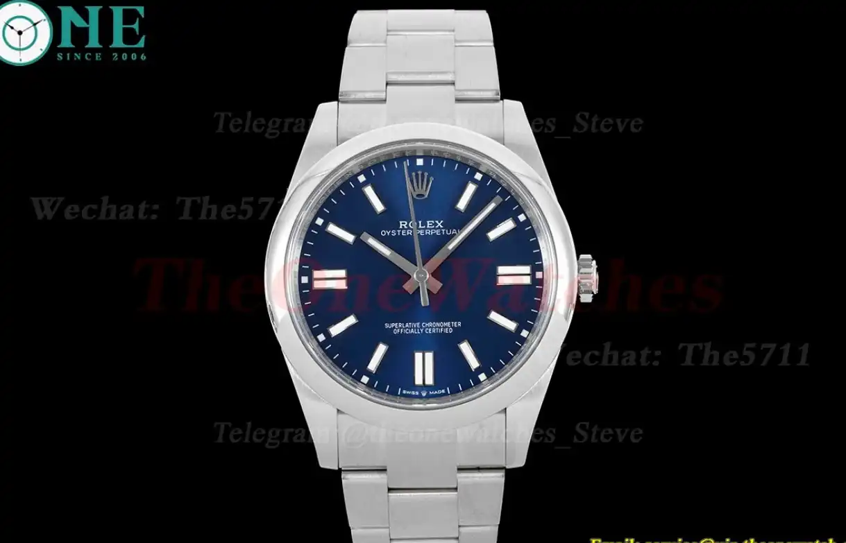 Oyster Perpetual 124300 41mm SS SS Blue Stk King VR3230