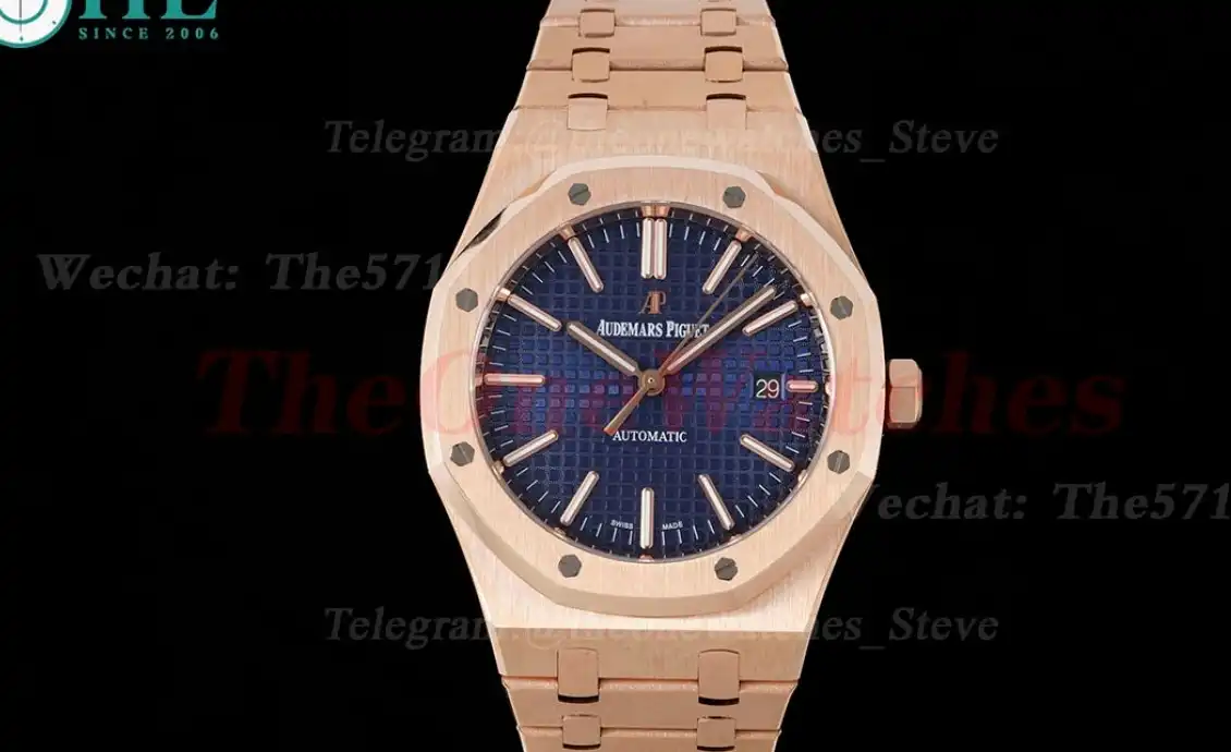 Royal Oak 41mm 15400 RG RG Blue Stk IPF SA3120 Super Clone