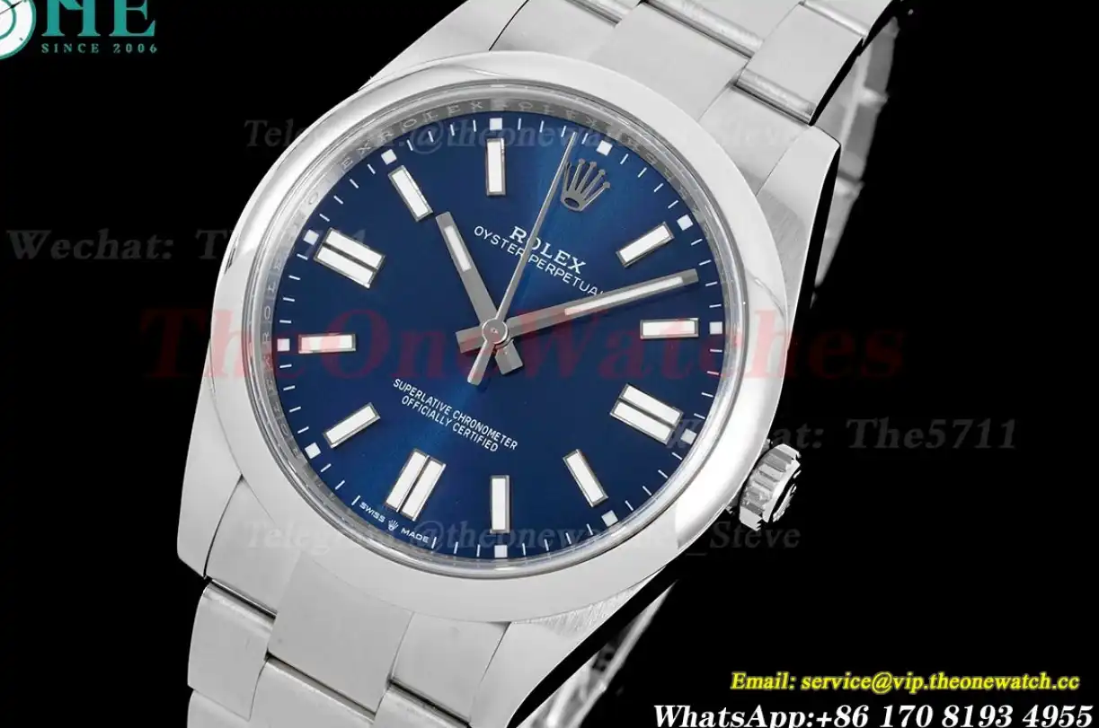 Oyster Perpetual 124300 41mm SS SS Blue Stk King VR3230