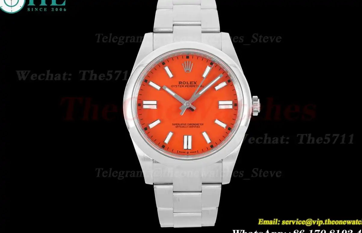 Oyster Perpetual 124300 41mm SS SS Red Stk King VR3230