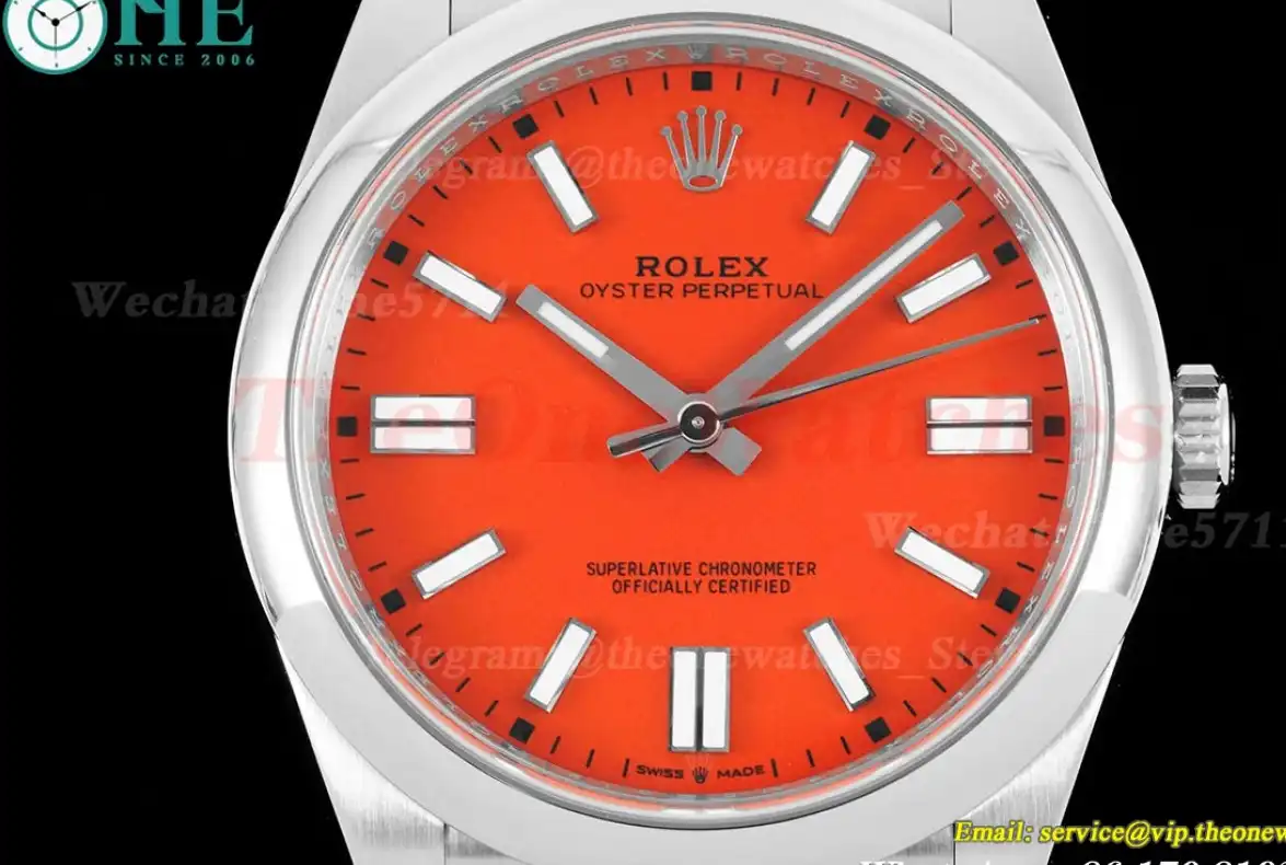 Oyster Perpetual 124300 41mm SS SS Red Stk King VR3230