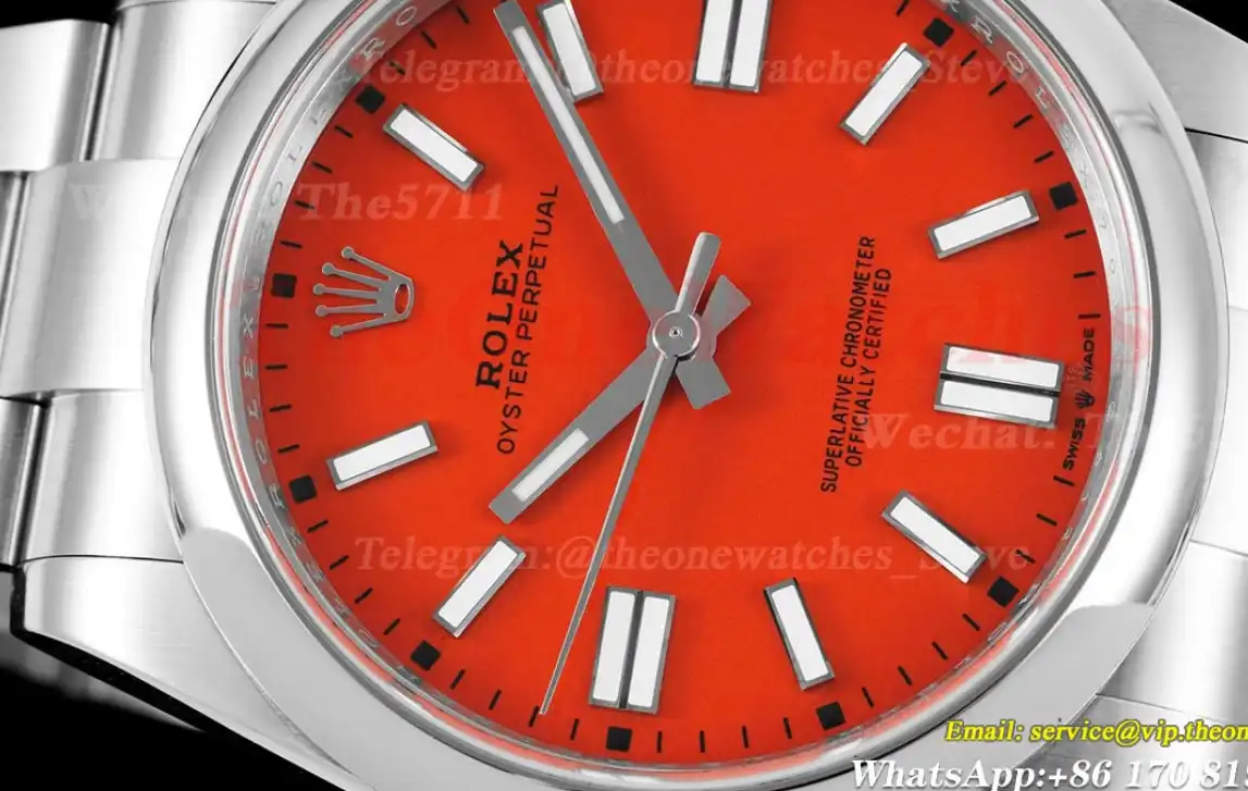 Oyster Perpetual 124300 41mm SS SS Red Stk King VR3230