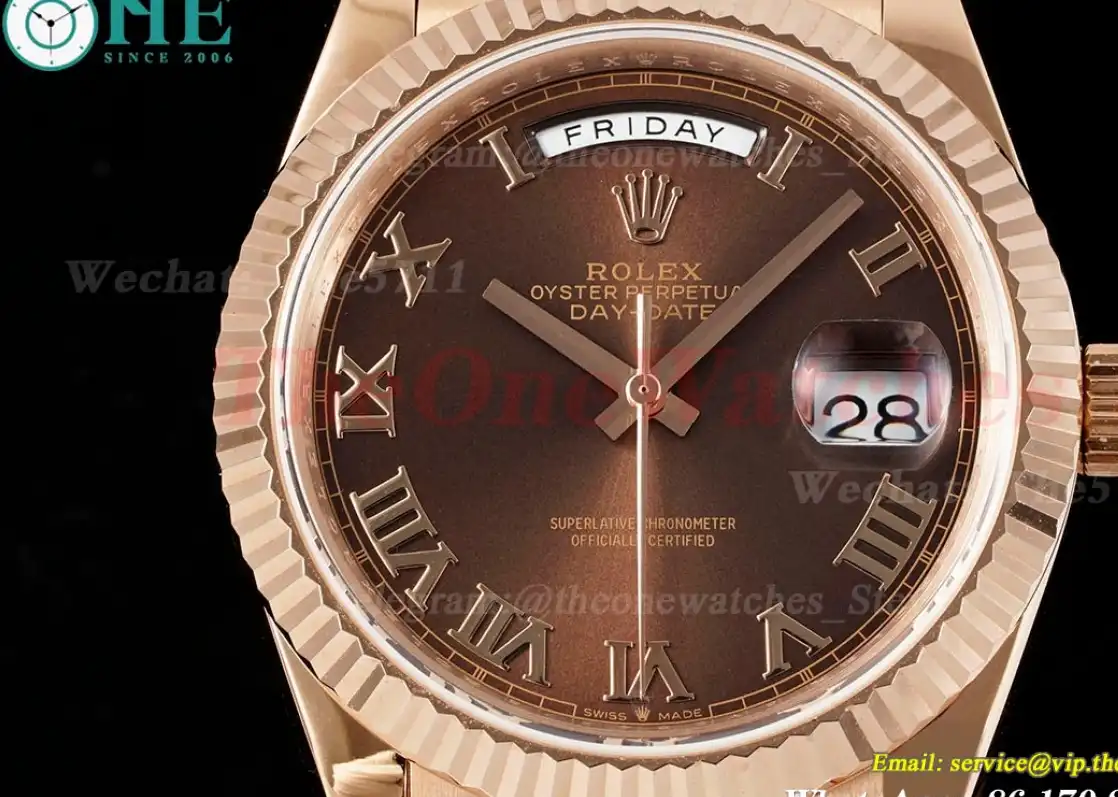 DayDate 228235 40mm RG RG Brown Rmn JDF V4 VR3255 (Gain Weight)