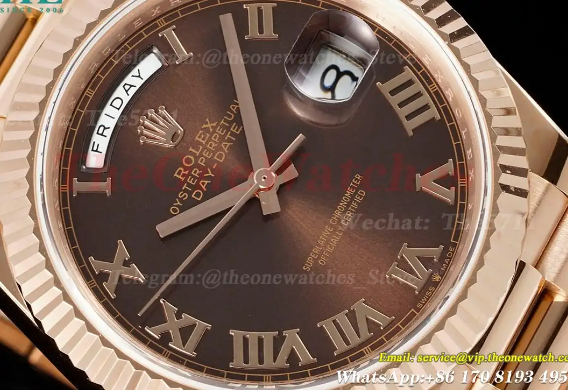 DayDate 228235 40mm RG RG Brown Rmn JDF V4 VR3255 (Gain Weight)