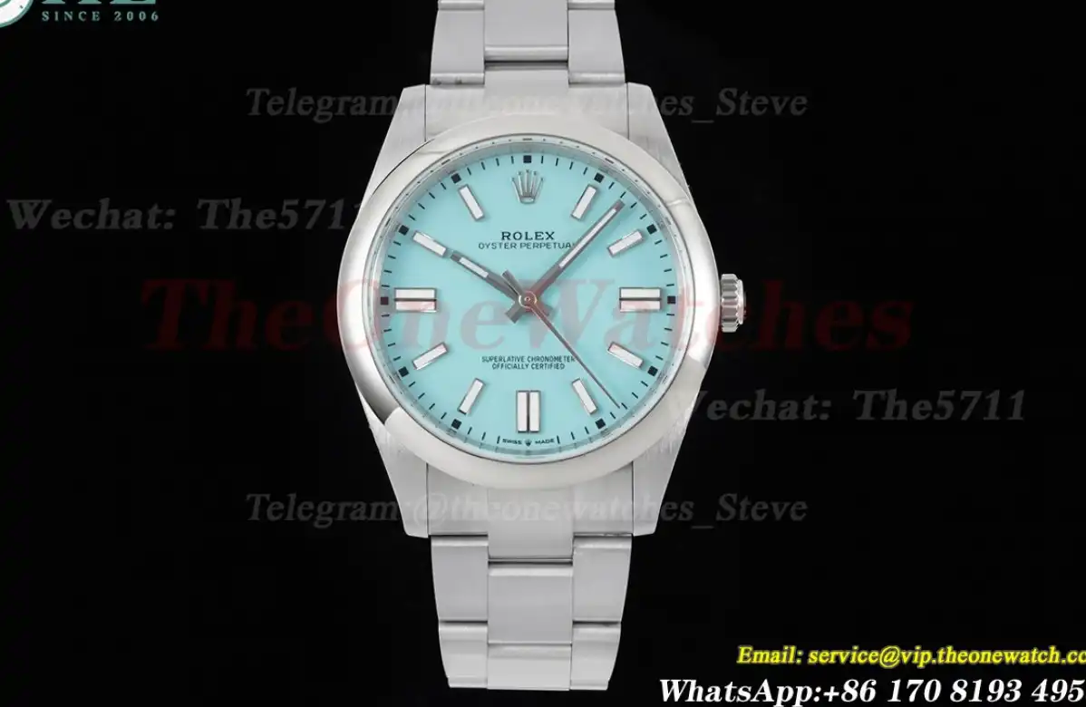 Oyster Perpetual 124300 41mm SS SS Tiffany Blue Dial EWF A3230