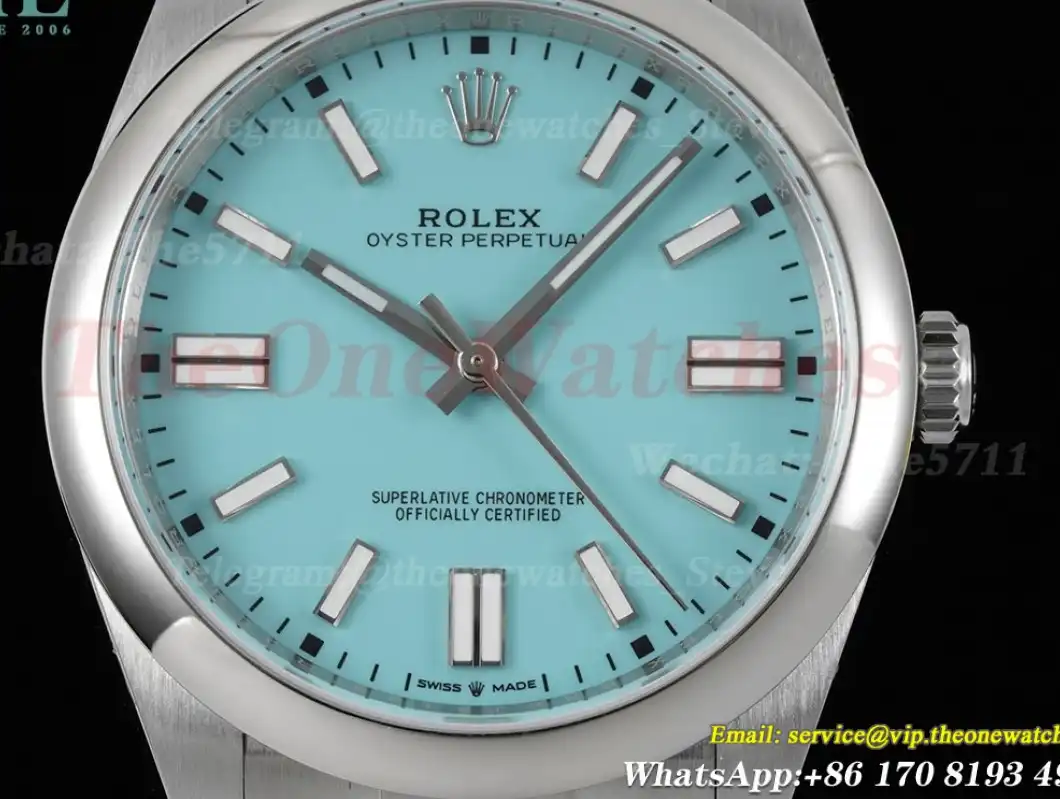 Oyster Perpetual 124300 41mm SS SS Tiffany Blue Dial EWF A3230