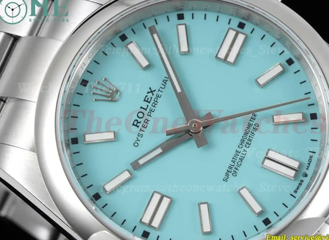 Oyster Perpetual 124300 41mm SS SS Tiffany Blue Dial EWF A3230