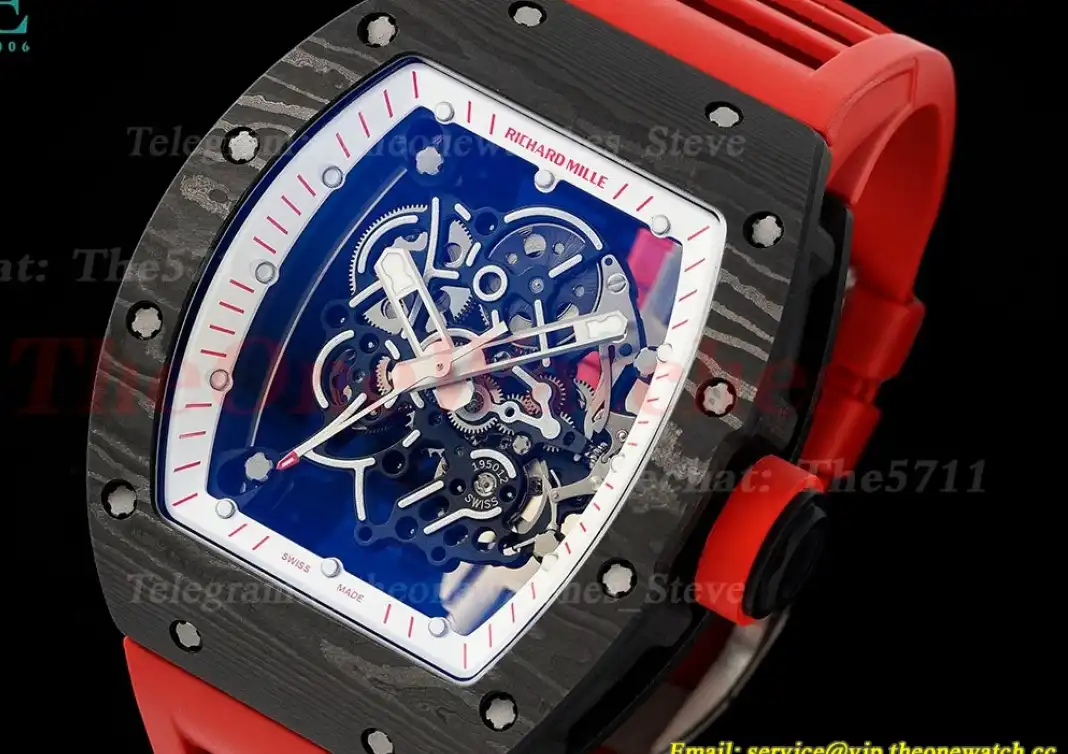 RM055 NTPT RU Red Crown on Red Rubber Strap ZF RMUL2 Super Clone