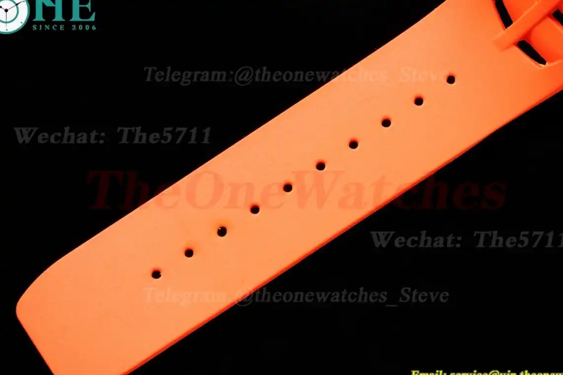 RM21-02 Carbon Case On Orange Rubber Strap RMF Tourbillon