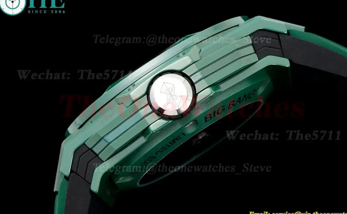 Big Bang Sang Bleu II 45mm Green Ceramic Skeleton Dial BBF A1240