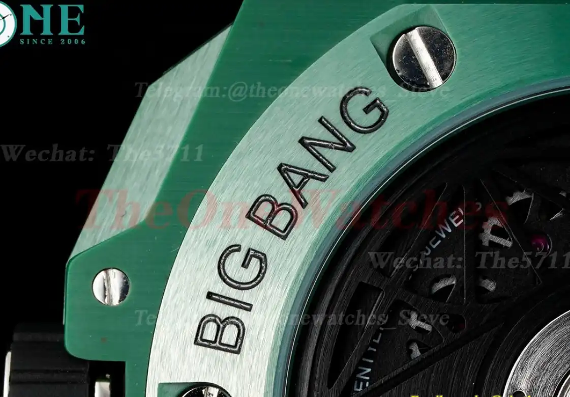 Big Bang Sang Bleu II 45mm Green Ceramic Skeleton Dial BBF A1240