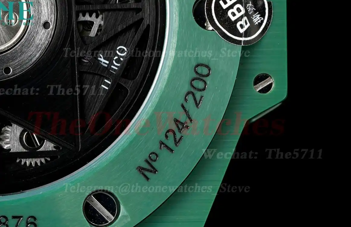 Big Bang Sang Bleu II 45mm Green Ceramic Skeleton Dial BBF A1240