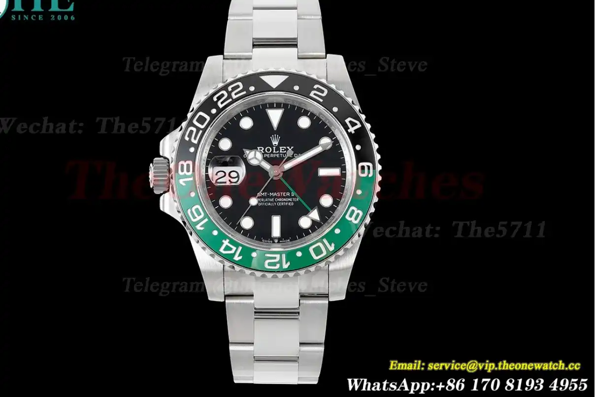 GMT Master II 126720 Sprite 40mm Oys SS SS Black Dial GMF VR3186