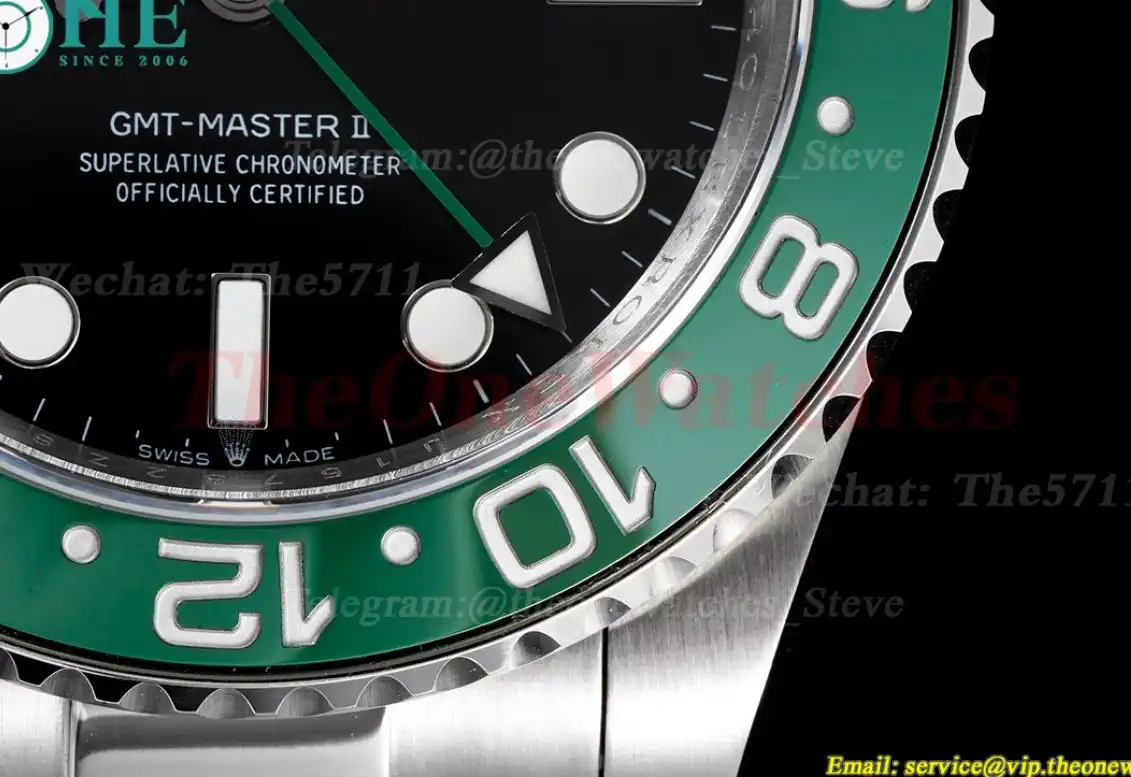 GMT Master II 126720 Sprite 40mm Oys SS SS Black Dial GMF VR3186