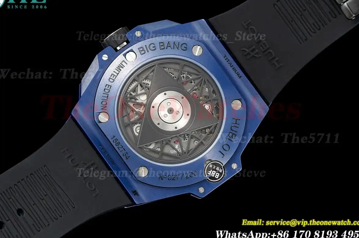 Big Bang Sang Bleu II 45mm Blue Ceramic Skeleton Dial BBF A1240