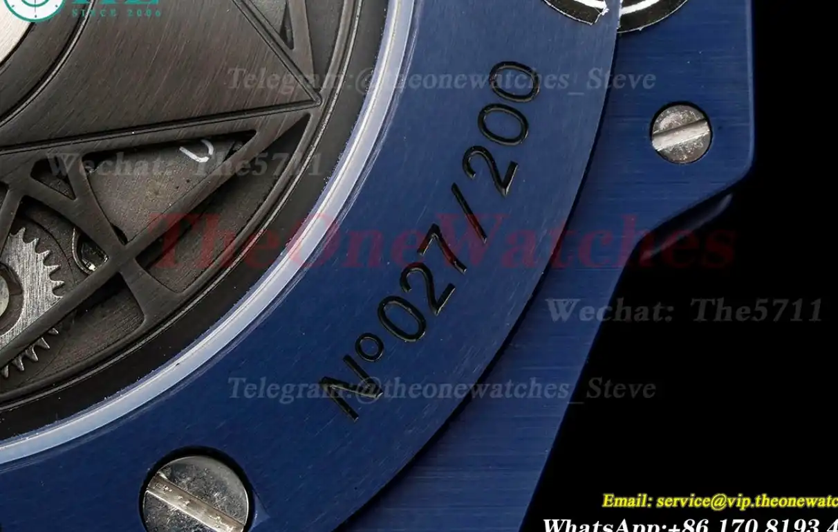 Big Bang Sang Bleu II 45mm Blue Ceramic Skeleton Dial BBF A1240