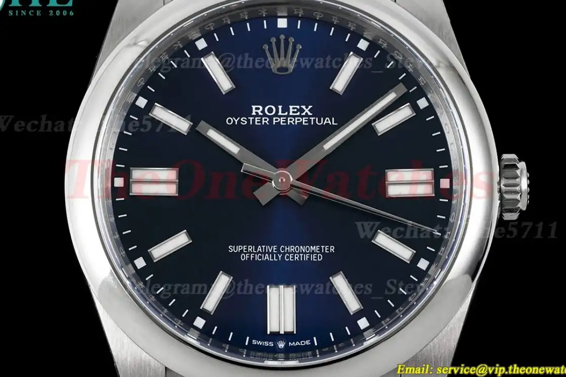 Oyster Perpetual 124300 41mm SS SS Blue Stk Clean VR3230