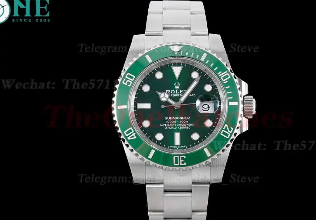 Submariner 116610LV Hulk 40mm SS SS Green Dial C+S VS3135