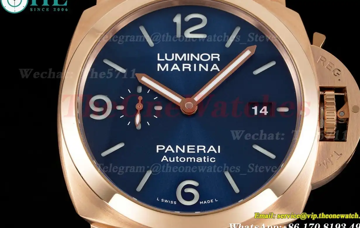 PAM1112 Lum. Marina 44mm RG LE Blue VSF P9010