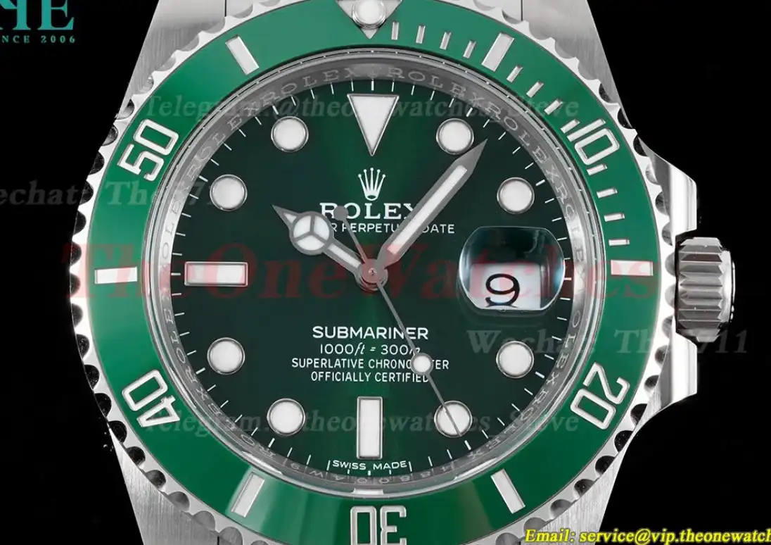 Submariner 116610LV Hulk 40mm SS SS Green Dial C+S VS3135