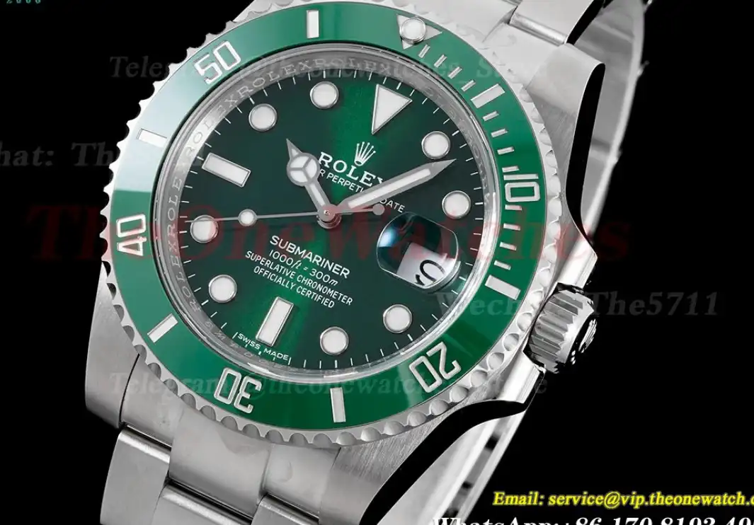 Submariner 116610LV Hulk 40mm SS SS Green Dial C+S VS3135