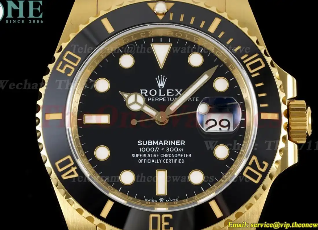 Submariner 126618LN 41mm 904L YG YG Blk EWF A3235