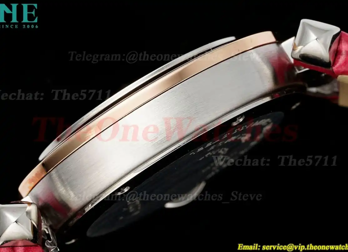 Pasha De Cartier Ladies 30mm Red RG SS LE White Dial AF Quartz