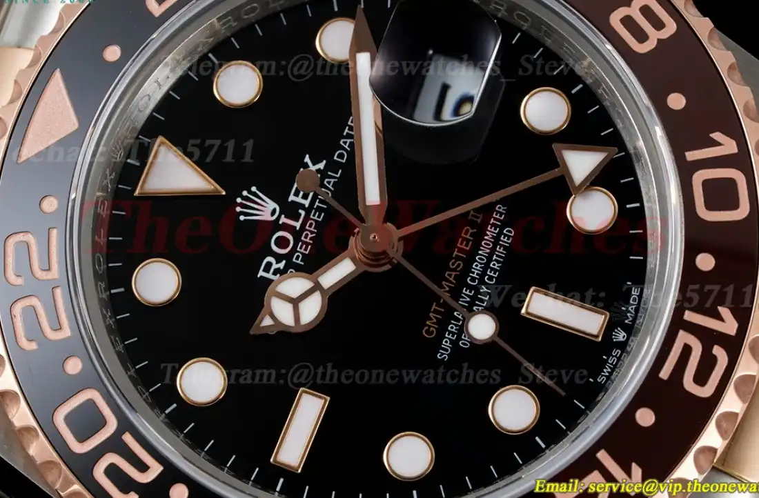 GMT Master II 126711 CHNR Rootbeer SS RG Black Dial GMF VR3186