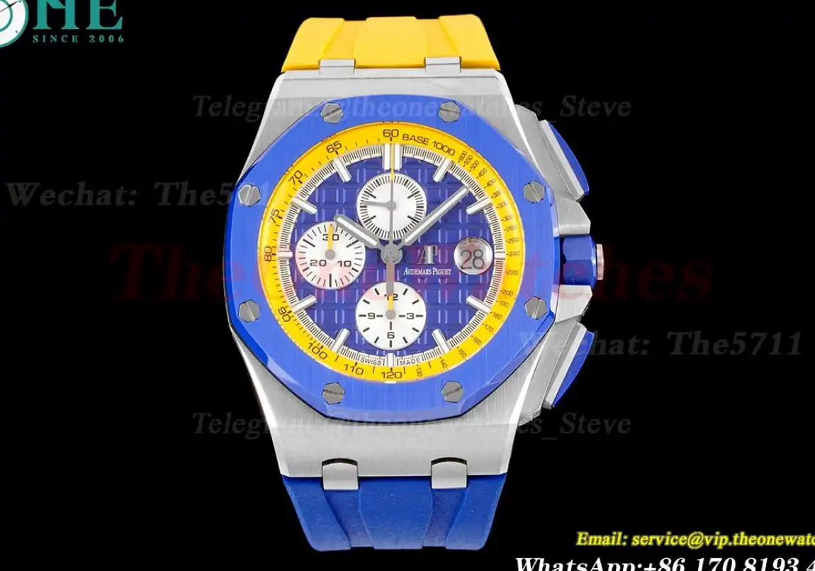 Royal Oak Offshore 44mm SS RU Blue Yellow APF V2 A3126